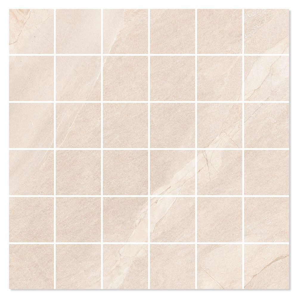 Mosaik Klinker Duostone Beige Matt 30x30 (5x5) cm